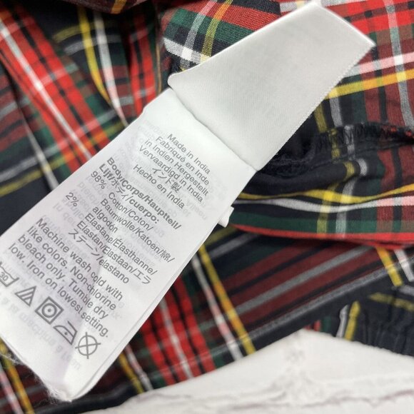 Crewcuts Tartan Plaid Ruffle Apron Top Girls' L Holiday - Picture 9 of 10